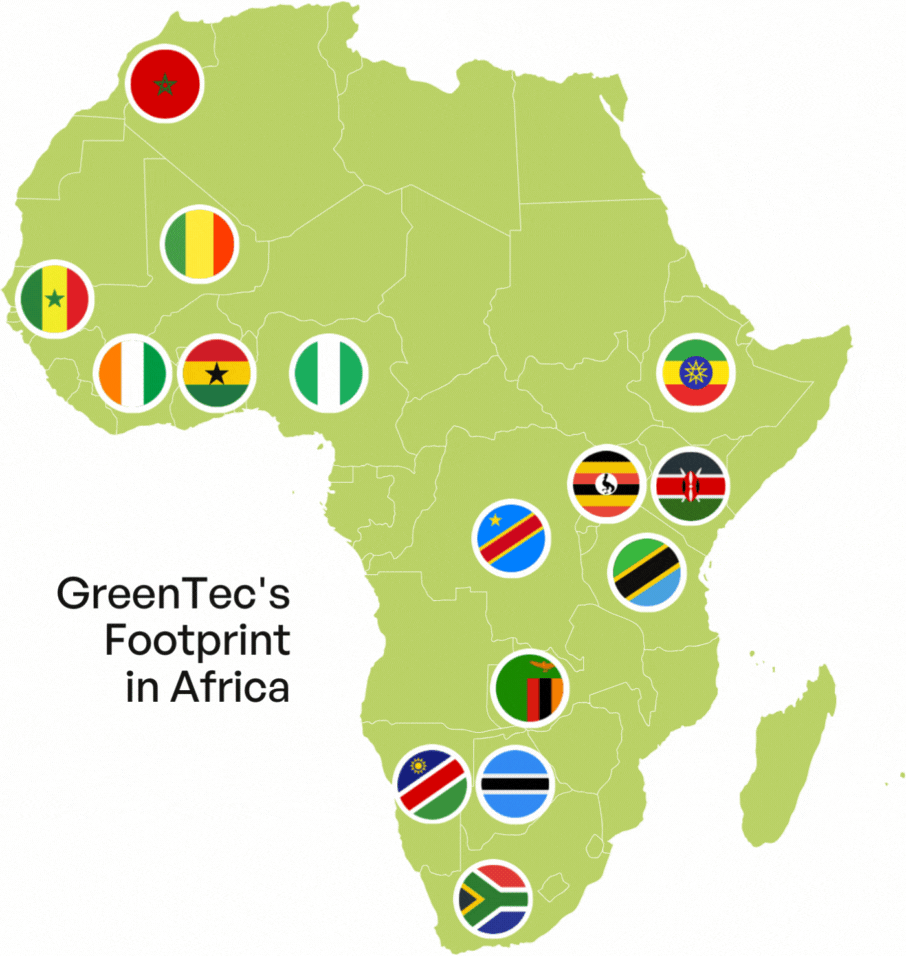 GreenTec Africa Footprint Map